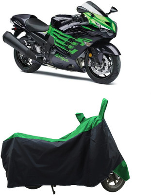 Coxtor Waterproof Two Wheeler Cover for Kawasaki(Ninja ZX 14R BS6, Green)