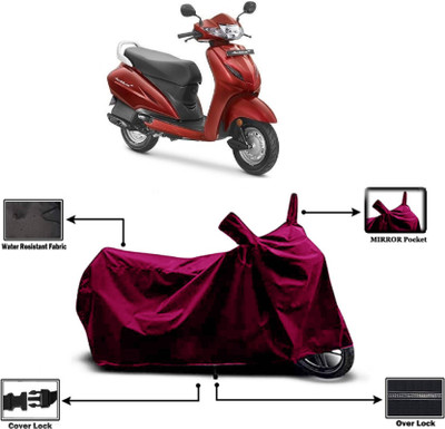 KEDIT Two Wheeler Cover for Honda(Activa 4G, Maroon)