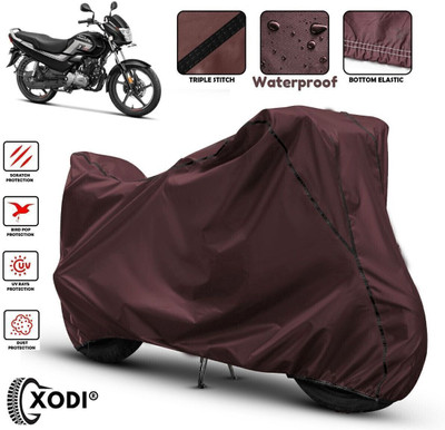 xodi Waterproof Two Wheeler Cover for Hero(Splendor I Smart, Black, Blue, Multicolor)
