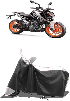 SUGASHRI Waterproof Two Wheeler Cover for KTM(200 Duke, White, Black)