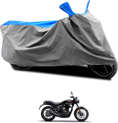 CODOKI Waterproof Two Wheeler Cover for Royal Enfield(Hunter 350, Grey, Blue)