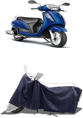 SUGASHRI Waterproof Two Wheeler Cover for Suzuki(Access, White, Blue)