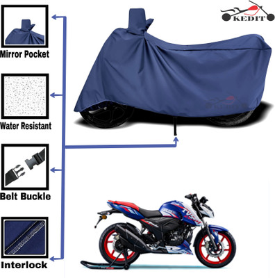 AASHTIK MART Two Wheeler Cover for TVS(Apache RTR 165 RP, Blue)