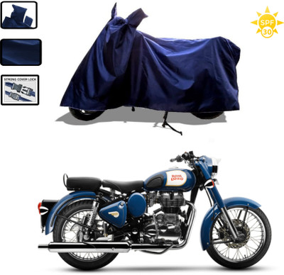 WMIZEXA Waterproof Two Wheeler Cover for Royal Enfield(Classic 350, Blue)