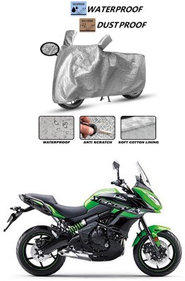 Ascension Waterproof Two Wheeler Cover for Kawasaki(Versys 650, Silver)