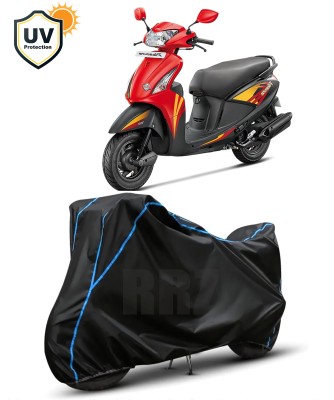 RRZ Waterproof Two Wheeler Cover for Hero(Pleasure, Black, Blue)