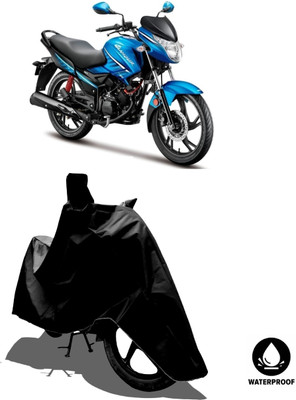 Amexride Waterproof Two Wheeler Cover for Hero(Glamour i3s BS6, Black)