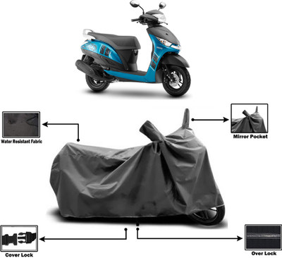 Amexride Two Wheeler Cover for Yamaha(Alpha BS6 BS6, Grey)