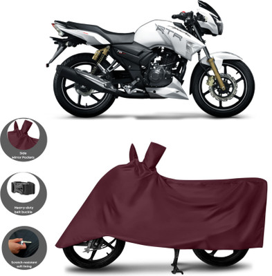 WMIZEXA Waterproof Two Wheeler Cover for TVS(Apache RTR 160, Maroon)