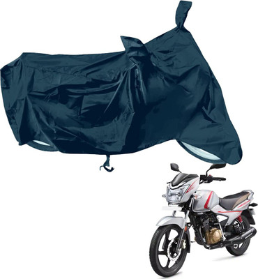 RiderShine Waterproof Two Wheeler Cover for TVS(Victor Premium BS6, Black)
