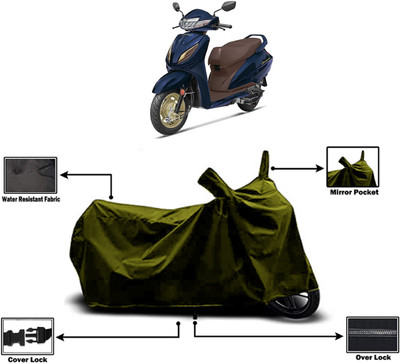 Amexride Two Wheeler Cover for Honda(Activa 6G, Green)