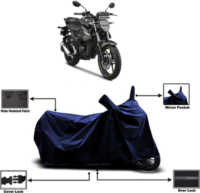 Amexride Two Wheeler Cover for Suzuki(Gixxer, Blue)
