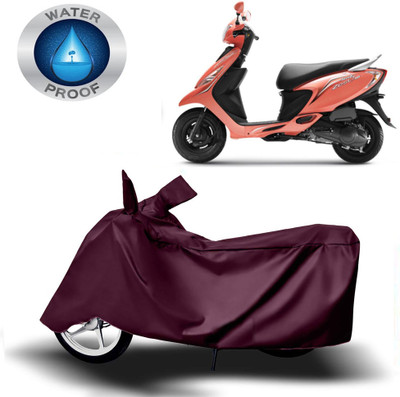 DeepShakshi AUTOMOTIVE Waterproof Two Wheeler Cover for TVS(Scooty Zest, Maroon)