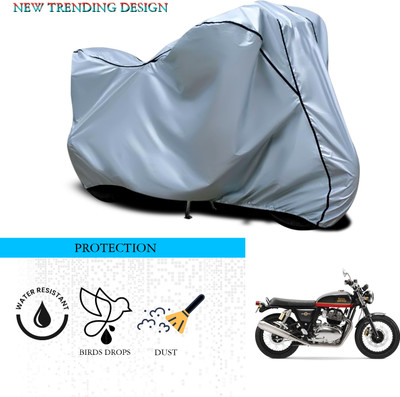ANTHUB Waterproof Two Wheeler Cover for Royal Enfield(Interceptor 650, Silver)