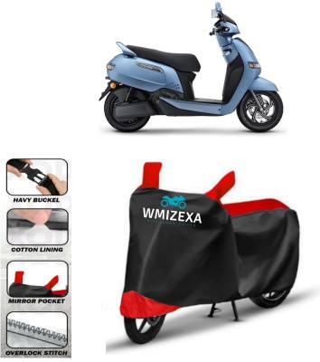 WMIZEXA Two Wheeler Cover for TVS(Red, Black)