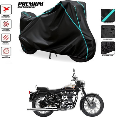PAGORA Waterproof Two Wheeler Cover for Royal Enfield(Bullet 350, Black)