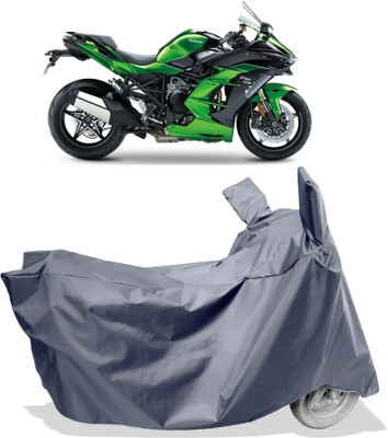 Amexride Two Wheeler Cover for Kawasaki(Ninja H2 SX, Grey)