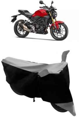 GANPRA Two Wheeler Cover for Honda(CB300R, Black, Grey)