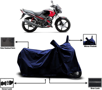 Amexride Two Wheeler Cover for Yamaha(Gladiator Graffitti, Blue)
