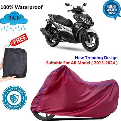 OliverX Waterproof Two Wheeler Cover for Yamaha(Aerox 155 Maxi BS6, Maroon)