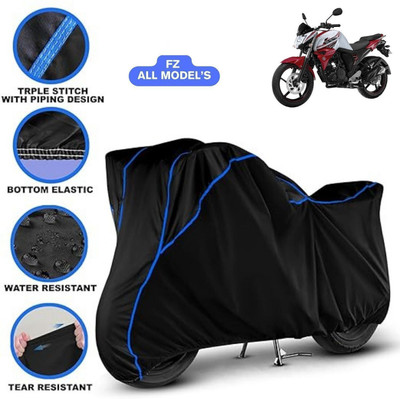 Shiv Kanha Waterproof Two Wheeler Cover for Yamaha(FZ 25, Black, Blue)