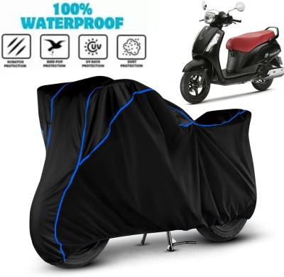 Aanvi Auto Waterproof Two Wheeler Cover for Suzuki(Access 125, Black)