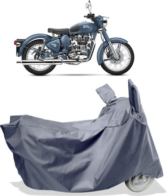 Amexride Two Wheeler Cover for Royal Enfield(Classic Squadron, Grey)
