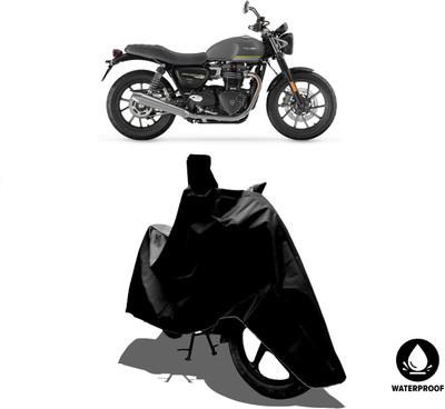 Amexride Waterproof Two Wheeler Cover for Triumph(Speed Twin BS6, Black)