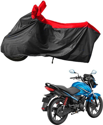 RiderShine Waterproof Two Wheeler Cover for Hero(Glamour FI, Black, Red)