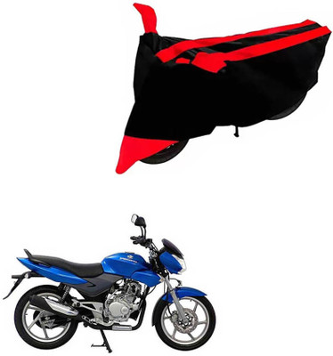 DeepShakshi AUTOMOTIVE Two Wheeler Cover for Bajaj(DTS-i, Black, Red)
