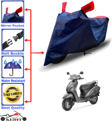 KEDIT Two Wheeler Cover for Honda(Activa, Red, Blue)