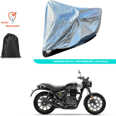 CODOKI Waterproof Two Wheeler Cover for Royal Enfield(Hunter 350, Silver)