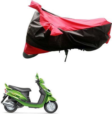 Mdstar Waterproof Two Wheeler Cover for Mahindra(Rodeo RZ, Black, Red)