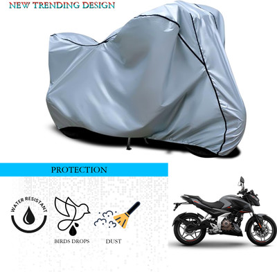 ANTHUB Waterproof Two Wheeler Cover for Bajaj(Pulsar 180NS, Silver)