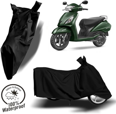 Autoinnovation Waterproof Two Wheeler Cover for TVS(Jupiter 125, Black)