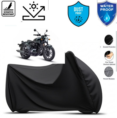 Johanandkeith Waterproof Two Wheeler Cover for Royal Enfield(Bullet 350, Black)