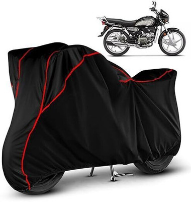 DeepShakshi AUTOMOTIVE Waterproof Two Wheeler Cover for Hero(Splendor, Black, Red)