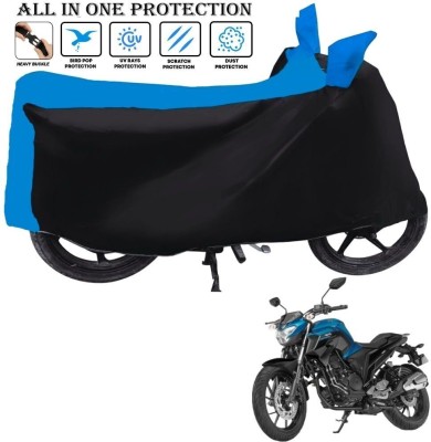 xodi Waterproof Two Wheeler Cover for Yamaha(FZ25, Black, Blue)