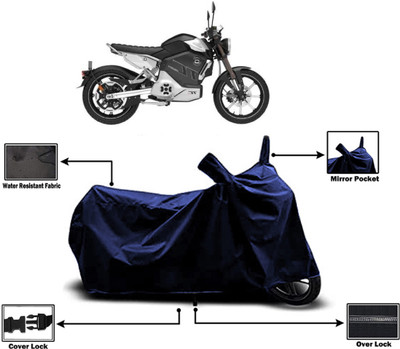 Amexride Two Wheeler Cover for Revolt(RV Cafe Racer BS6, Blue)