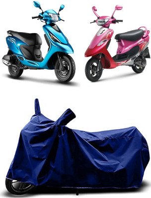 VESMEI Two Wheeler Cover for TVS(Scooty Pep Plus, Blue)