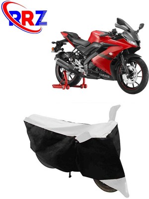 RRZ Waterproof Two Wheeler Cover for Yamaha(YZF R15 V3.0, Black, White)