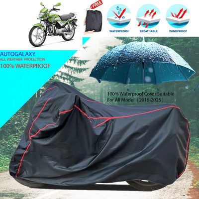 AutoGalaxy Waterproof Two Wheeler Cover for Hero(HF Deluxe, Black)