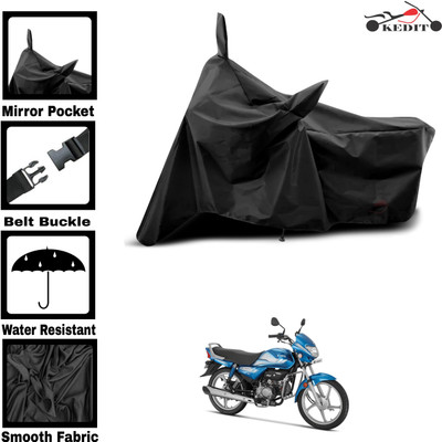 KEDIT Two Wheeler Cover for Universal For Bike(HF Deluxe, Black)