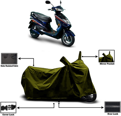 Amexride Two Wheeler Cover for Okinawa(Ridge Plus, Green)