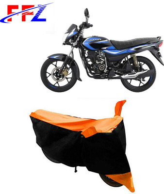 FFZ Waterproof Two Wheeler Cover for Bajaj(Platina 110, Black, Orange)