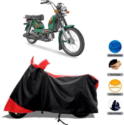 HWSXQAE Waterproof Two Wheeler Cover for TVS(XL 100 Heavy Duty, Red)