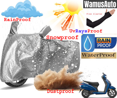 Wamus Auto Waterproof Two Wheeler Cover for Honda(Activa 5G, Silver)