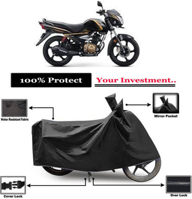 KEDIT Two Wheeler Cover for TVS(Victor Premium, Black)