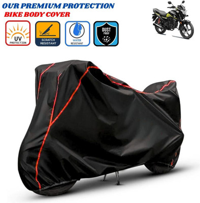 Delphinium Waterproof Two Wheeler Cover for Honda(SP 125, Black, Red)