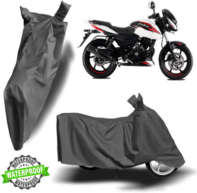ROYAL AUTO MART Waterproof Two Wheeler Cover for Bajaj(Pulsar 150, Grey)